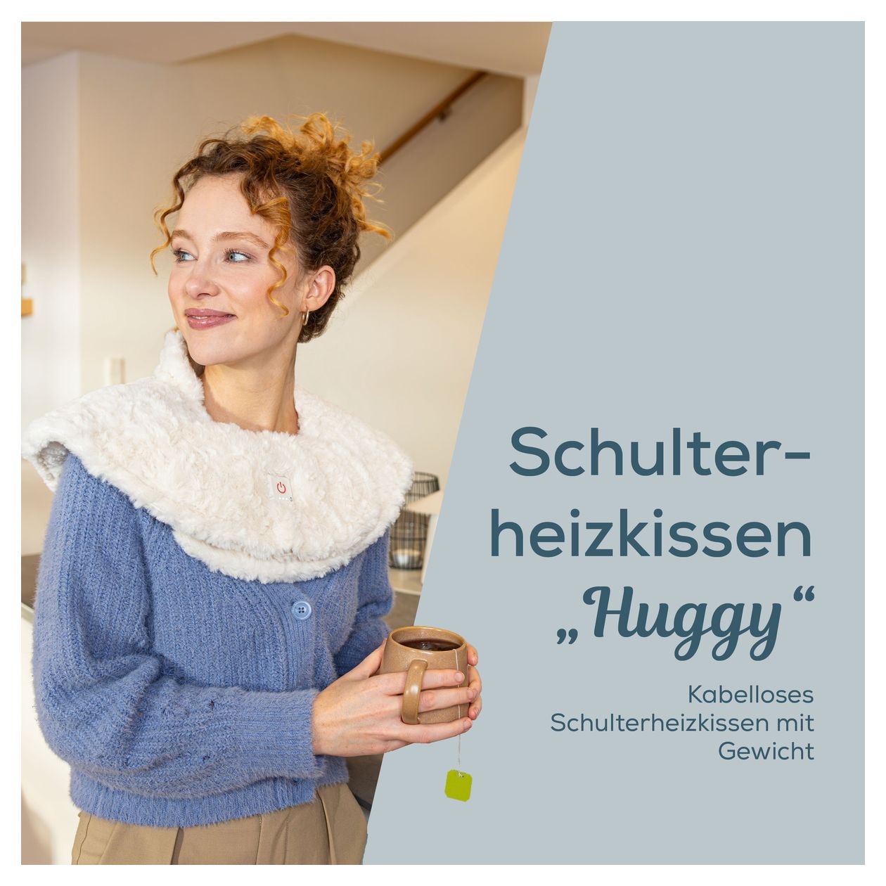 HK165 Huggy Schulterheizkissen  (Cremefarben) 