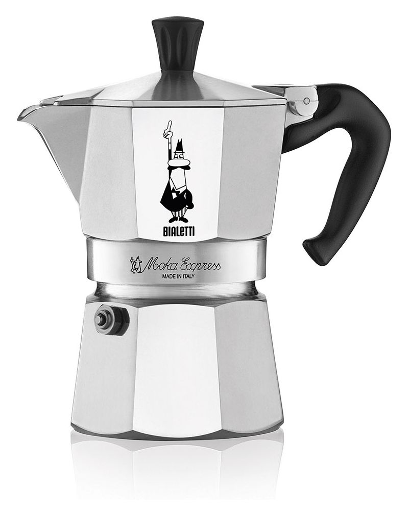 Moka Express Espressokocher 4 Tassen Filterkaffeemaschine  (Aluminium) 