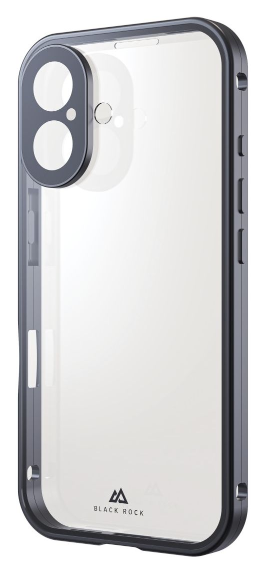 360 Grad Glass Cover für Apple iPhone 16  (Schwarz) 