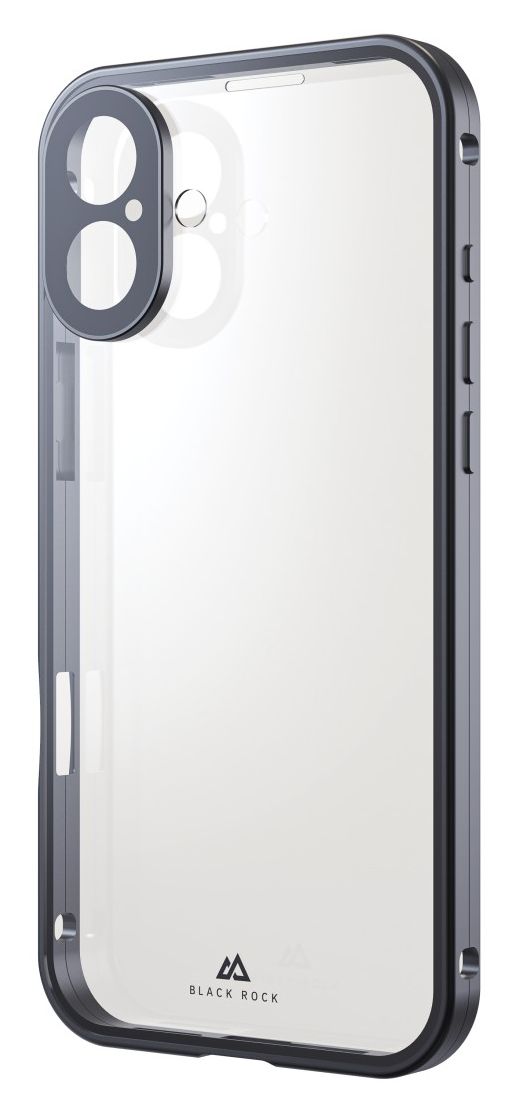 360 Grad Glass Cover für Apple iPhone 16 Plus  (Schwarz) 