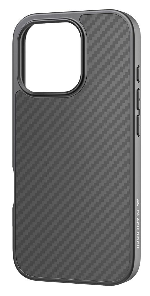 Robust Carbon Case Cover für Apple iPhone 16 Pro  (Schwarz) 