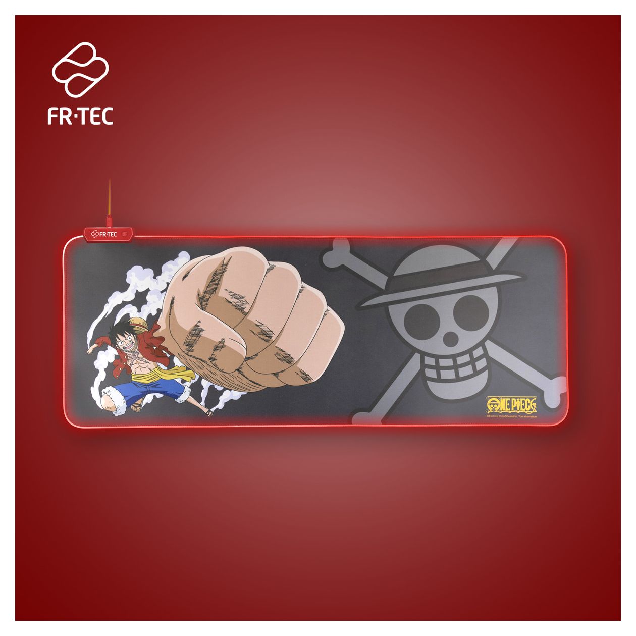 One Piece Mauspad (Schwarz, Grau, Rot, Gelb) 