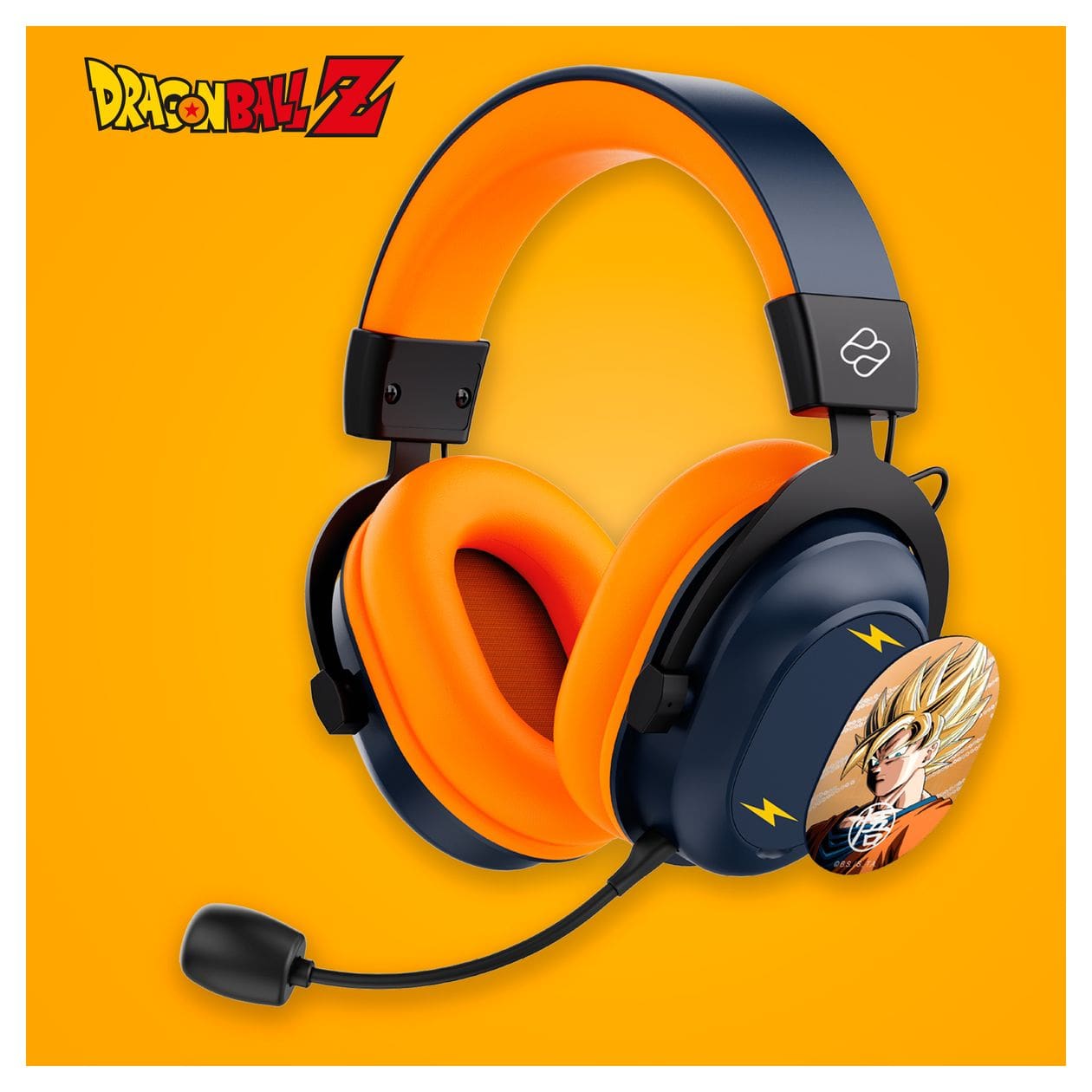 Wireless Gaming Headset Dragon Ball Z Over Ear Bluetooth Kopfhörer kabelgebunden&kabellos USB Typ-C (Schwarz, Grau, Orange) 