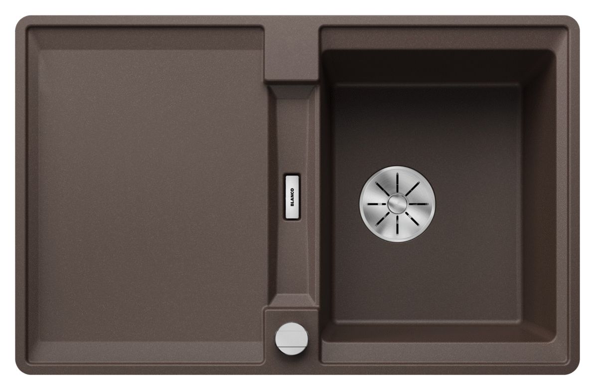 ADIRA 45 S-F Flächenbündige Spüle für 45 cm Unterschrank Silgranit 1 Becken  (Braun) 