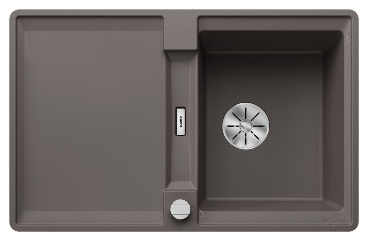 ADIRA 45 S-F Flächenbündige Spüle für 45 cm Unterschrank Silgranit 1 Becken  (Grau) 
