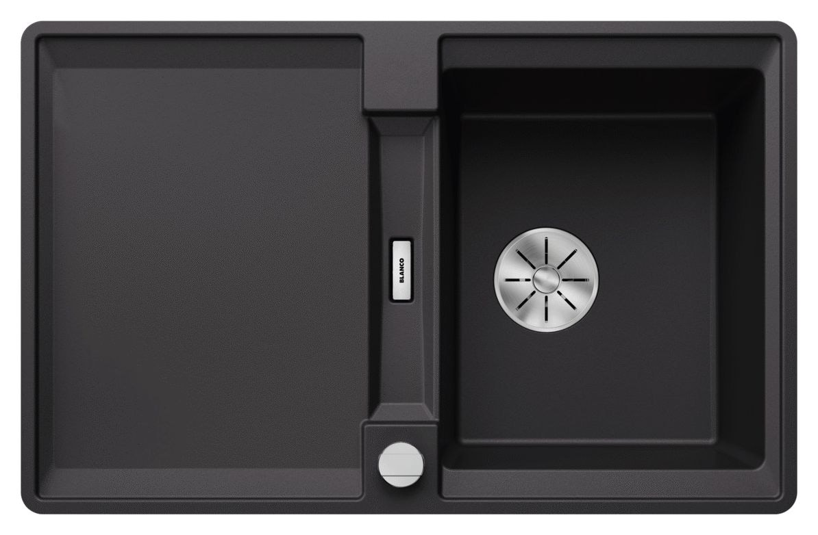 ADIRA 45 S-F Flächenbündige Spüle für 45 cm Unterschrank Silgranit 1 Becken  (Schwarz) 