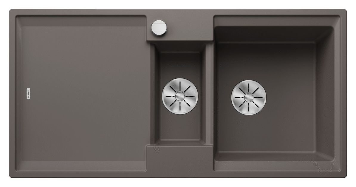 ADIRA 6 S Einbauspüle für 60 cm Unterschrank Silgranit 2 Becken  (Grau) 