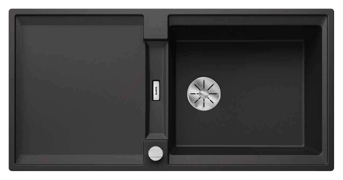 ADIRA XL 6 S Einbauspüle für 60 cm Unterschrank Silgranit 1 Becken  (Schwarz) 
