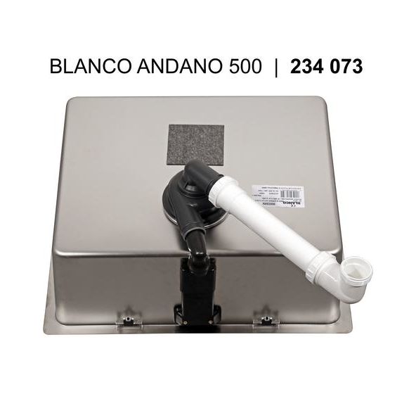 ANDANO 500-U Unterbauspüle für 60 cm Unterschrank Edelstahl  (Edelstahl) 