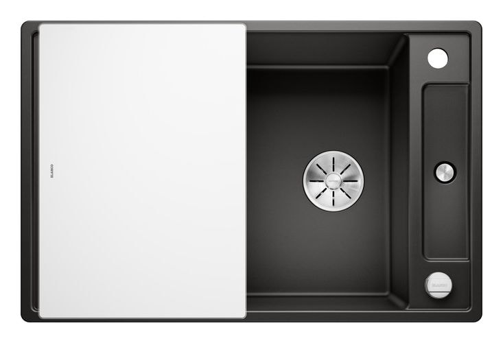AXIA III 45 S Einbauspüle für 45 cm Unterschrank Silgranit 2 Becken  (Schwarz) 