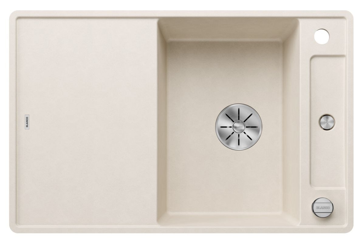 AXIA III 45 S-F Flächenbündige Spüle für 45 cm Unterschrank Silgranit 2 Becken  (Weiß) 
