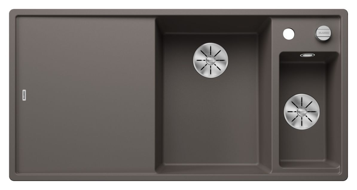 AXIA III 6 S Einbauspüle für 60 cm Unterschrank Silgranit 2 Becken  (Grau) 