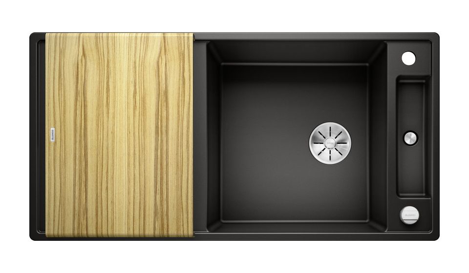 AXIA III XL 6 S Einbauspüle für 60 cm Unterschrank Silgranit 2 Becken  (Schwarz) 