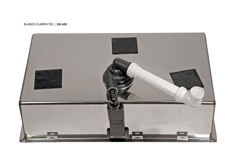 CLARON 700-U Durinox, Edelstahl Durinox, ohne Ablauffernbedienung, keine Beckenlage, 800 mm Untermaß 