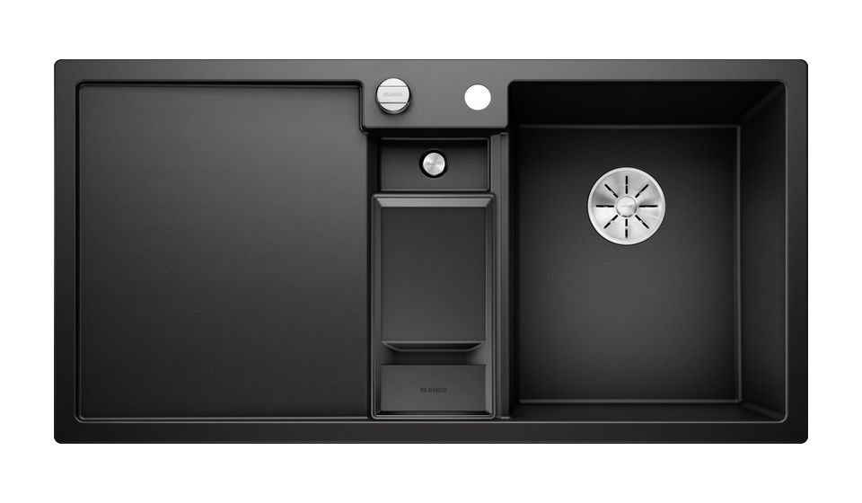 COLLECTIS 6 S Einbauspüle für 60 cm Unterschrank Silgranit 3 Becken  (Schwarz) 