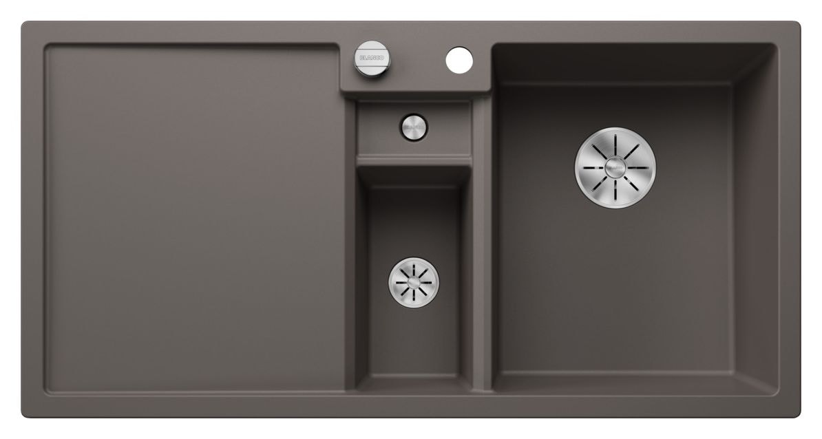 COLLECTIS 6 S Einbauspüle für 60 cm Unterschrank Silgranit 3 Becken  (Grau) 