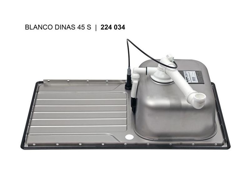 DINAS 45 S Einbauspüle für 45 cm Unterschrank Edelstahl 1 Becken  (Edelstahl) 