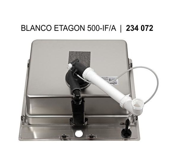 ETAGON 500-IF/A, Edelstahl Seidenglanz, mit Ablauffernbedienung, mit Zubehör, keine Beckenlage, 600 mm Untermaß 