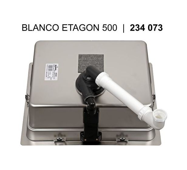 ETAGON 500-U Unterbauspüle für 60 cm Unterschrank Edelstahl 1 Becken  (Edelstahl) 