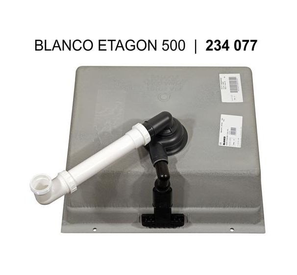 ETAGON 500-U Unterbauspüle für 60 cm Unterschrank Silgranit 1 Becken  (Schwarz) 