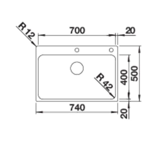 SOLIS 700-IF/A, Edelstahl Bürstfinish, mit Ablauffernbedienung, ohne Zubehör, keine Beckenlage, 800 mm Untermaß 