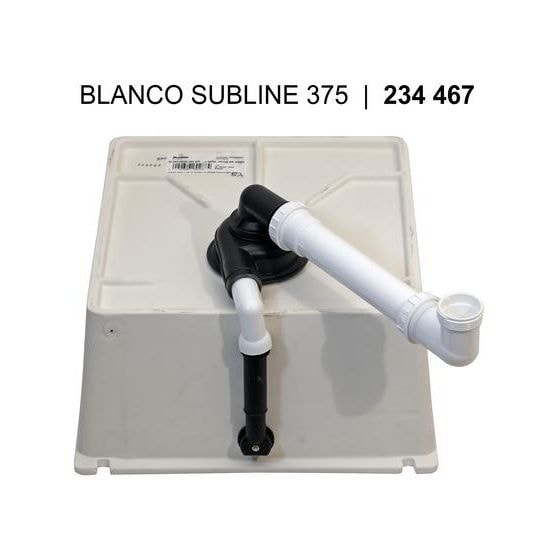 SUBLINE 375-U Unterbauspüle für 45 cm Unterschrank Keramik 1 Becken  (Weiß) 