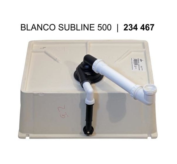 SUBLINE 500-U Unterbauspüle für 60 cm Unterschrank Keramik 1 Becken  (Weiß) 