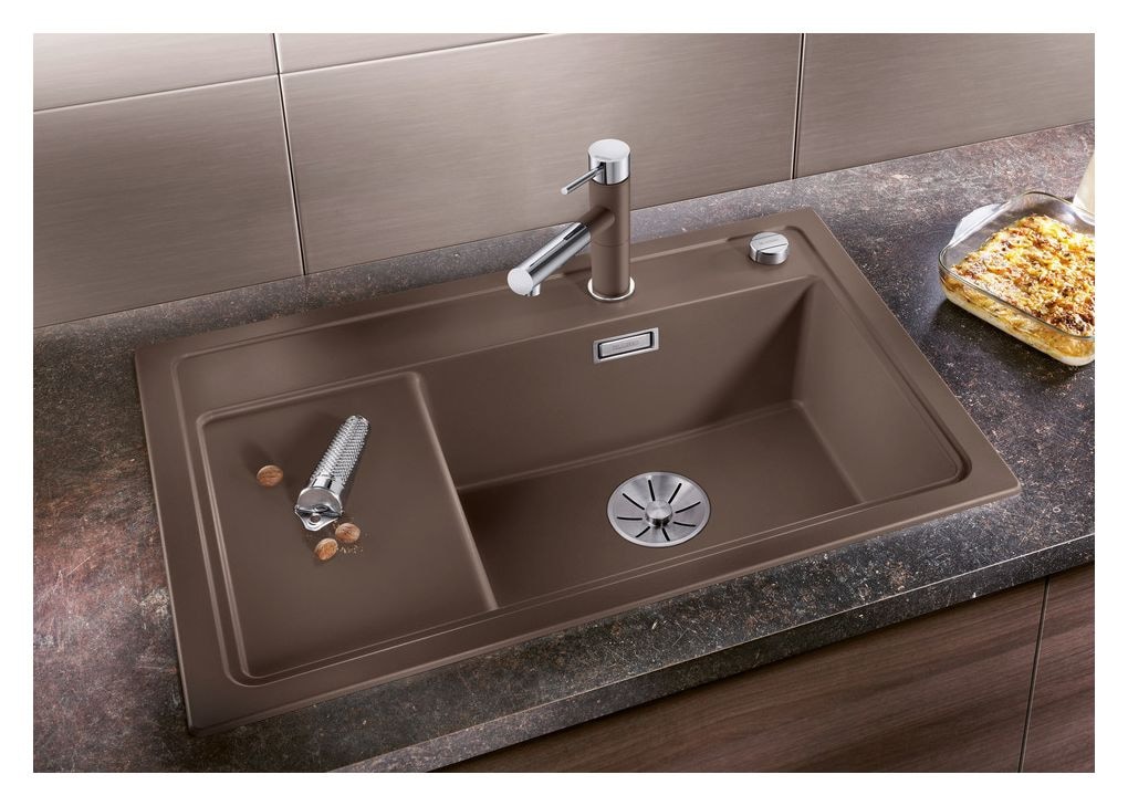ZENAR XL 6 S Compact Einbauspüle für 60 cm Unterschrank Silgranit 1 Becken  (Grau) 