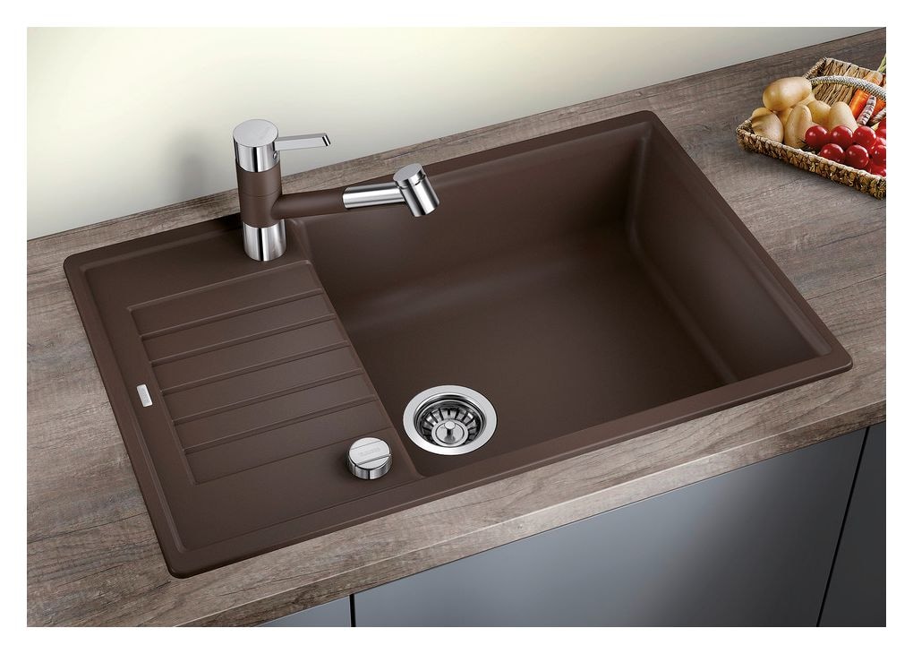 ZIA XL 6 S Compact Einbauspüle für 60 cm Unterschrank Silgranit 1 Becken  (Grau) 