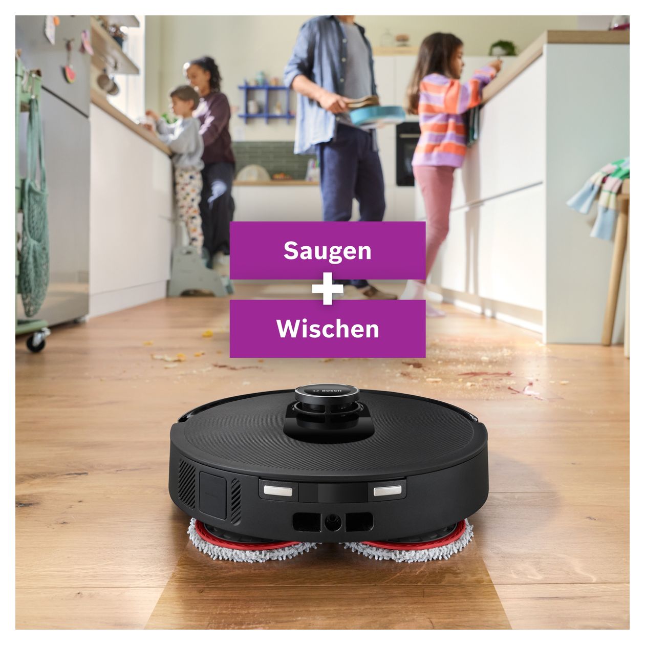 BCRDW3BAB Spotless Max Saugroboter nass/trocken 160 min Akku 11000 Pascal Leistung  (Schwarz) 