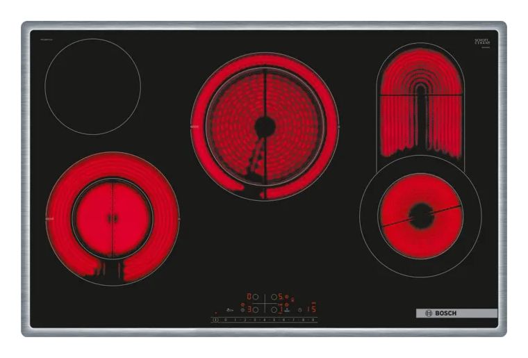 HBD433AB83 (HBA4340B3 + PKC845FP1D) Backofen-Set groß AutoClean Hydrolytisch mit autarkem 80 cm Glaskeramikkochfeld Kochfeld 