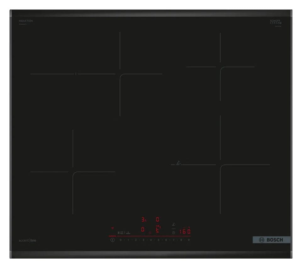 HBD436AB64 (HBA4340B3 + PIF695HC1E) Backofen-Set groß AutoClean Ecoclean mit autarkem 60 cm Induktions Kochfeld 