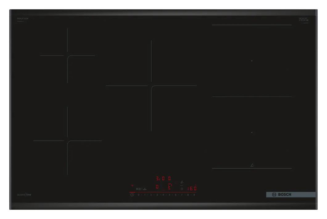 HBD436AB84 (HBA4340B3 + PVW895HC1E) Backofen-Set groß AutoClean Ecoclean mit autarkem 80 cm Induktions Kochfeld 