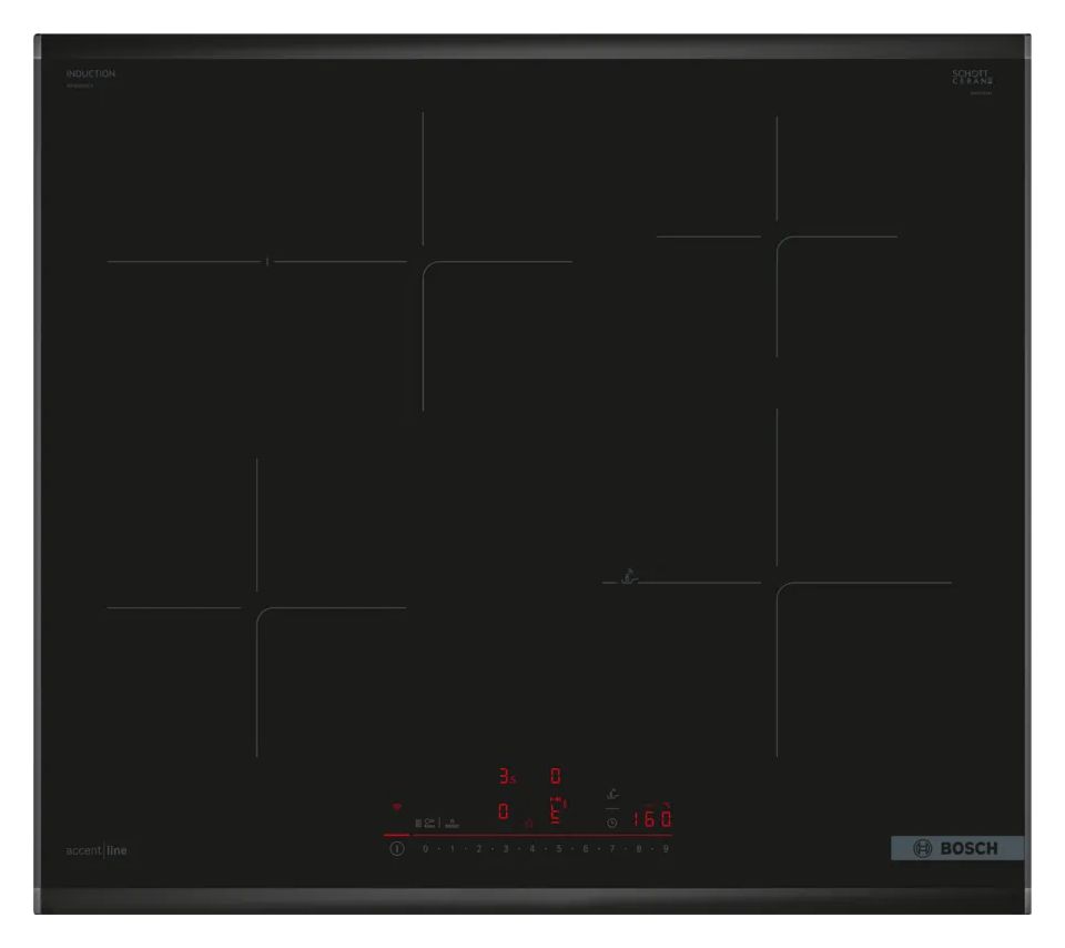 HBD476AB64 (HBA4720B3 + PIF695HC1E) Backofen-Set groß AutoClean mit autarkem 60 cm Induktions Kochfeld 
