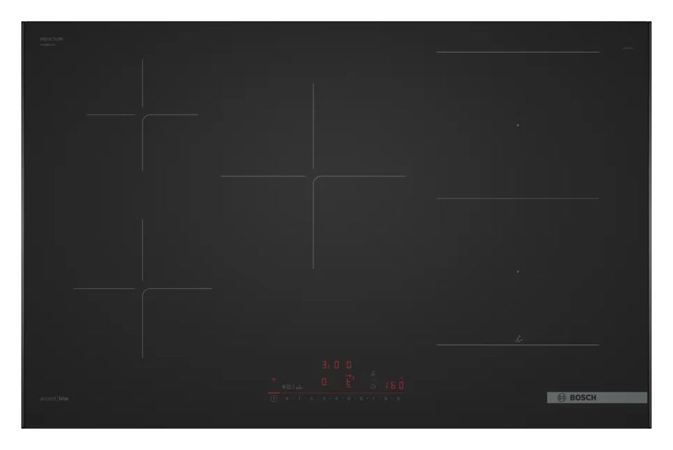 HBDMATTK02 (HBA4720B3 + PVW89BHC1E) Backofen-Set groß AutoClean mit autarkem 81,2 cm Induktions Kochfeld 