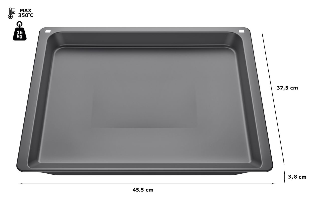HEZ632070 Universalpfanne 38 x 455 x 375 mm Pyrolyse geeignet, spülmaschinengeeignet 