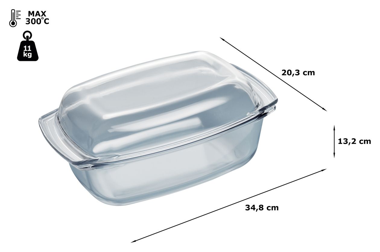 HEZ915003 Bräter 132 x 203 x 348 mm spülmaschinengeeignet 