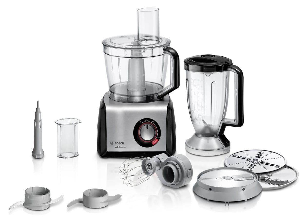 MC812M814 MultiTalent 8 1250 W Küchenmaschine 3,9 l (Schwarz, Edelstahl, Transparent) 
