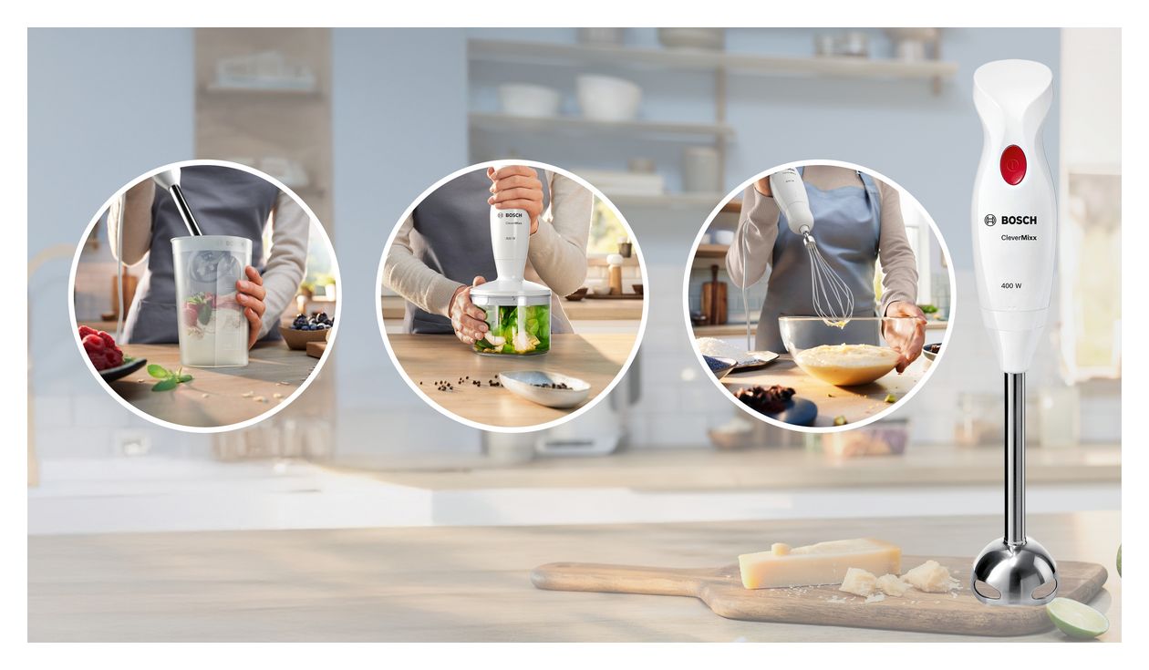 MSM24500 CleverMixx Stabmixer 400 W  (Rot, Weiß) 