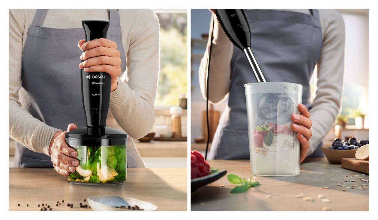 MSM2620B CleverMixx Standmixer 600 W (Schwarz, Transparent) 