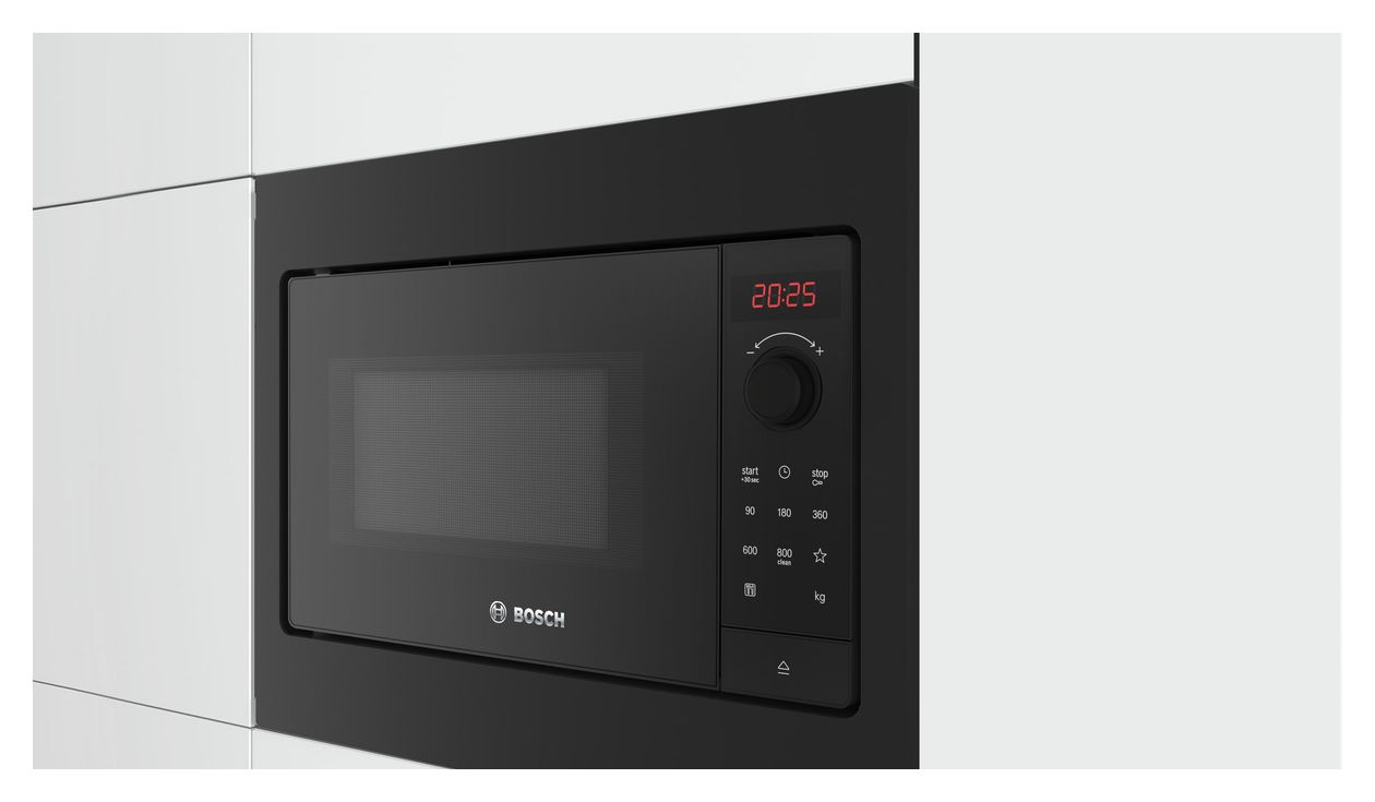 Serie 2 BFL523MB4 Einbau-Mikrowelle 800 W Größe: klein 5 Stufen (Schwarz) 
