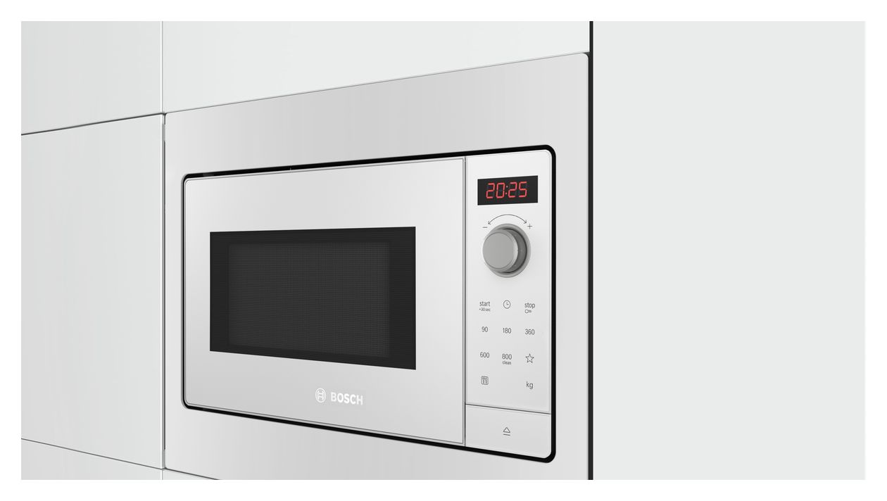 Serie 2 BFL523MW3 Einbau-Mikrowelle 800 W Größe: klein 5 Stufen (Weiß) 