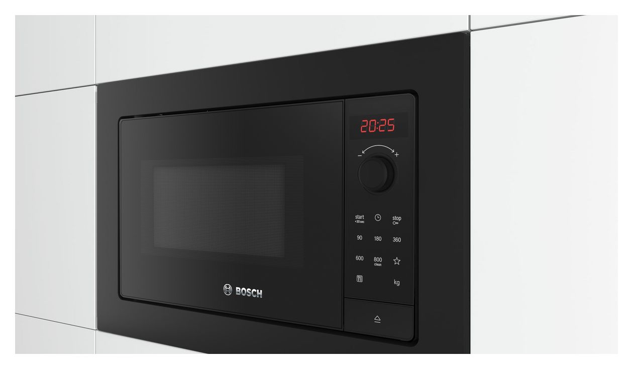 Serie 2 BFL623MB4 Einbau-Mikrowelle 800 W Größe: klein 5 Stufen (Schwarz) 