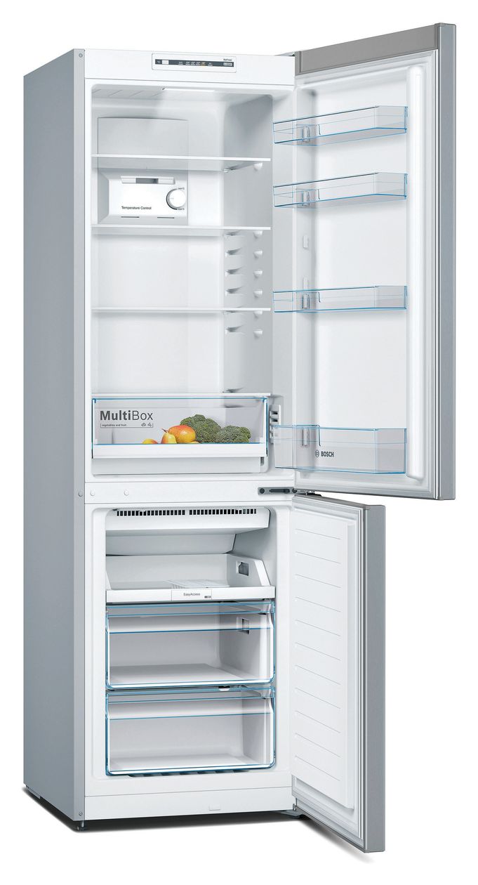 Serie 2 KGN36NLEA 216 l / 89 l Kühl-Gefrierkombi freistehend NoFrost 239 kWh Jahr  (Edelstahl) 