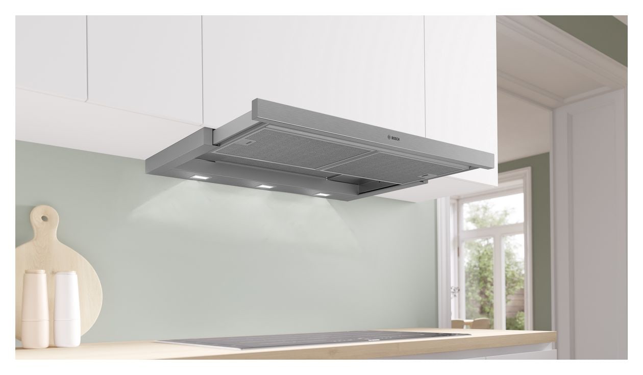 Serie 4 DFL094A51 Umluft Dunstabzugshaube/Esse Einbau 90 cm (Metallisch, Silber) 