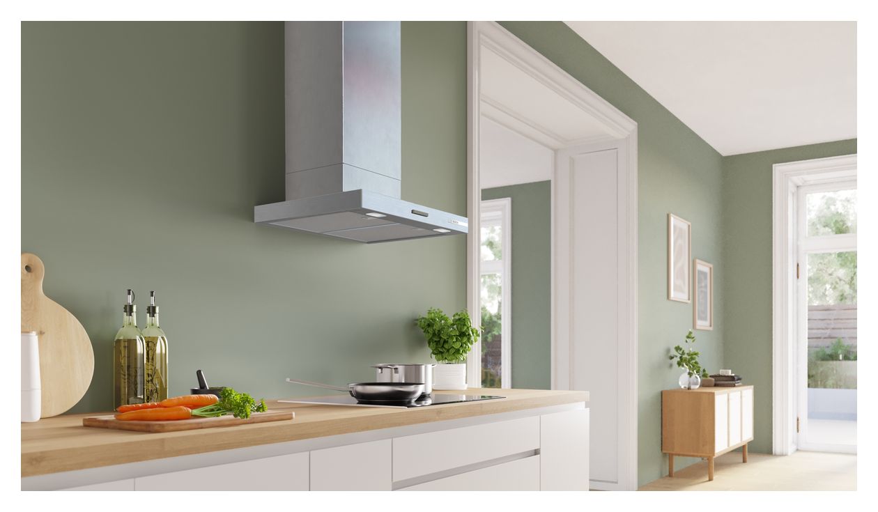 Serie 4 DWB65CC30 Abluft/Umluft Dunstabzugshaube/Esse Wand 60 cm (Metallisch) 