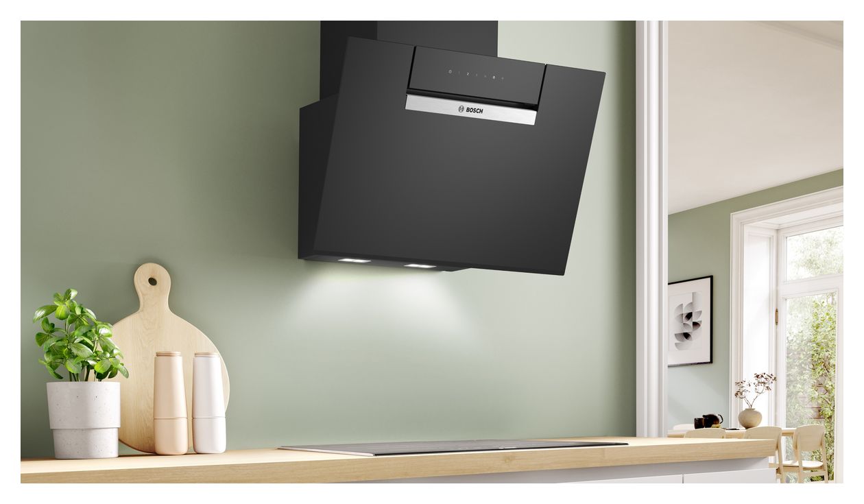 Serie 4 DWK67FN60 Umluft Dunstabzugshaube/Esse Wand 60 cm (Schwarz) 