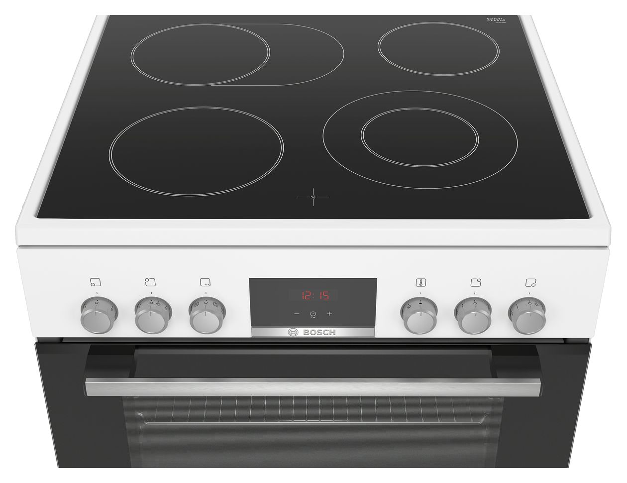 Serie 4 HKR39C220 Freistehender Herd Elektro normal Variabler Doppelgrill 7 Beheizungsarten AutoClean mit Glaskeramik Kochfeld 