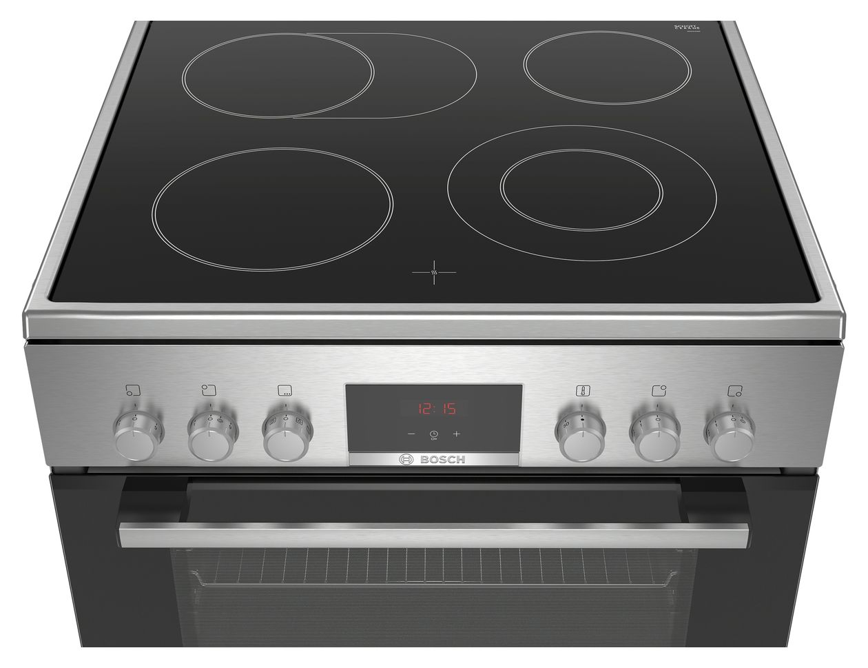 Serie 4 HKR39C250 Freistehender Herd Elektro normal Variabler Doppelgrill 7 Beheizungsarten mit Glaskeramik Kochfeld 