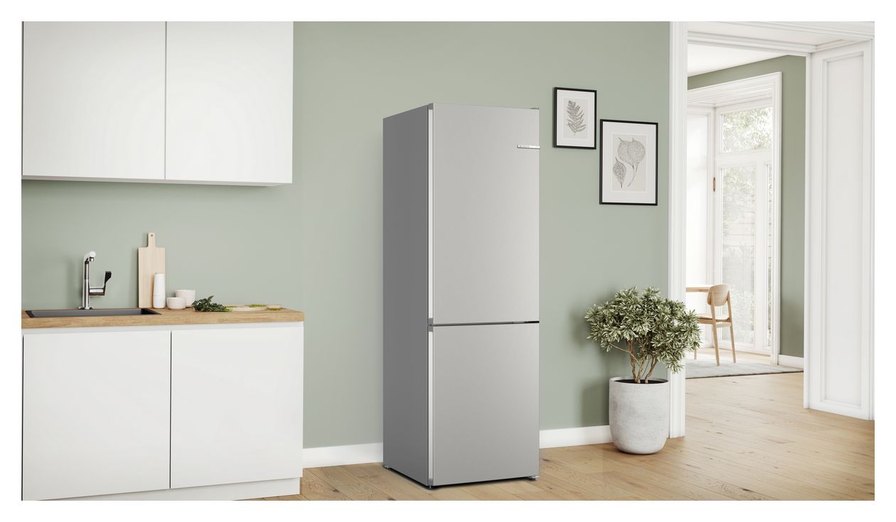 Serie 4 KGN362ICF 218 l / 103 l Kühl-Gefrierkombi freistehend NoFrost 159 kWh Jahr  (Edelstahl) 
